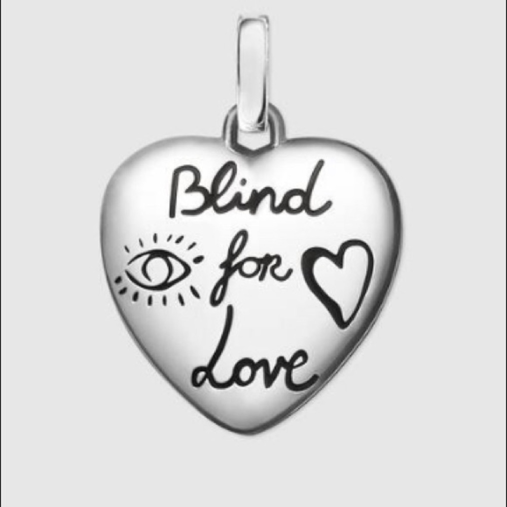 SOLD GUCCI NWT BLIND FOR LOVE CHARM NECKLACE